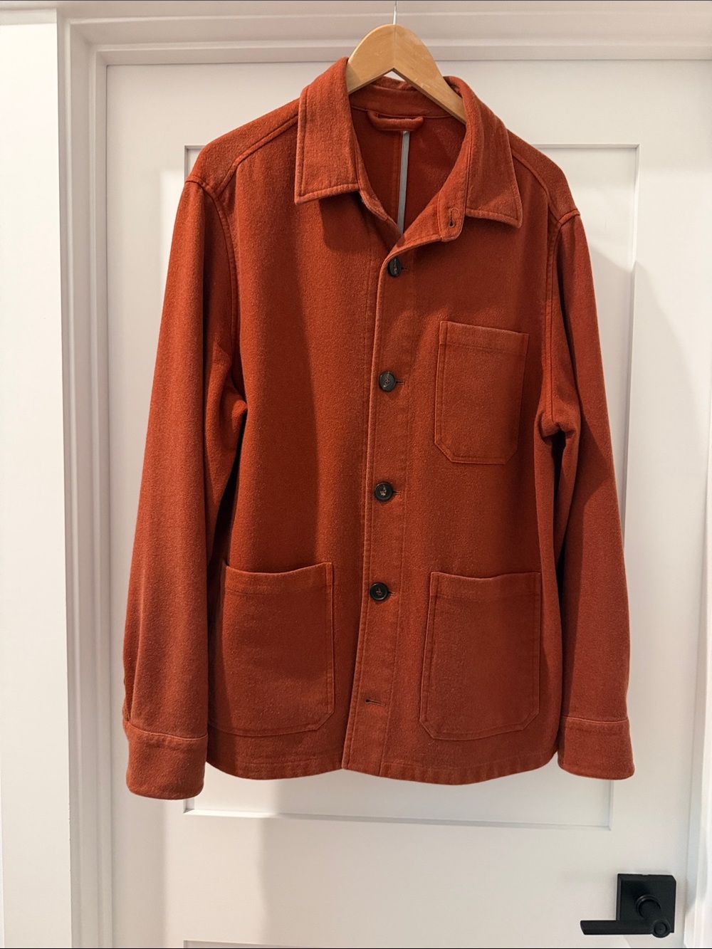 Manto Rust Orange Cashmere car coat